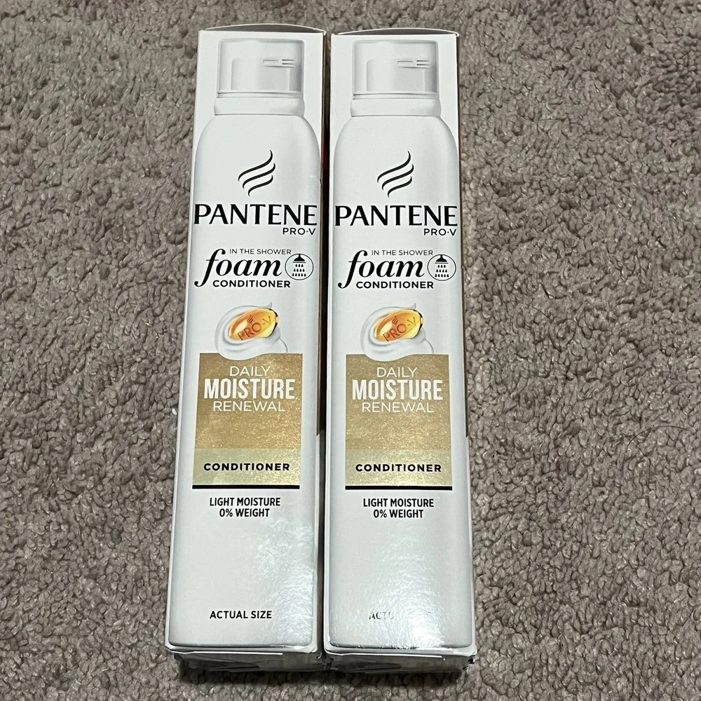 Lot Of 2 Pantene-Pro-V Foam Conditioner Daily Moisture Renewal In The Shower